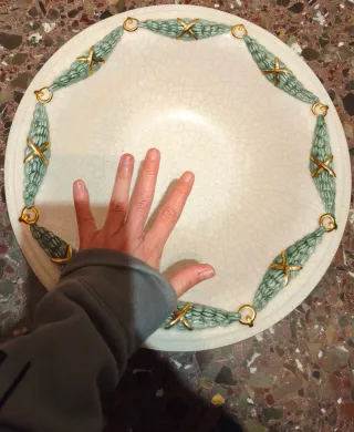Jarra y plato de lavado antiguo