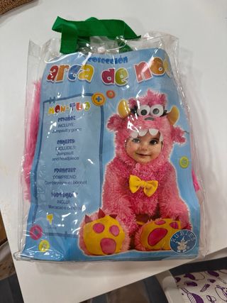 Disfraz bebé monstruo rosa