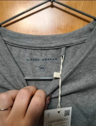 Camiseta básica gris Álvaro Moreno Talla XS