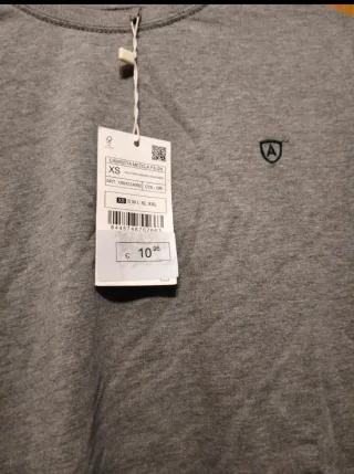 Camiseta básica gris Álvaro Moreno Talla XS