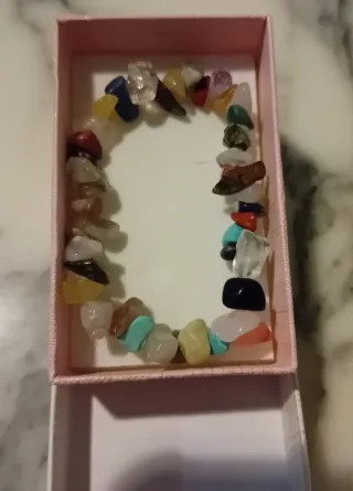 Pulsera Piedra Natural Multicolor+ Regalo.