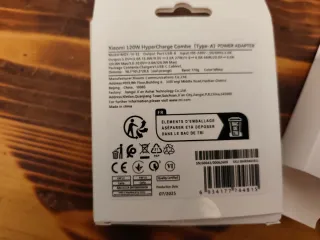 Xiaomi 120W HyperCharge Cargador Rápido USB-A