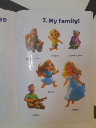 Cuadernillo de inglés colorido con pegatinas