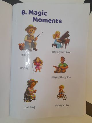 Cuadernillo de inglés colorido con pegatinas