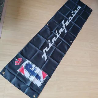 Bandeira Pininfarina 180x45 cm, preto