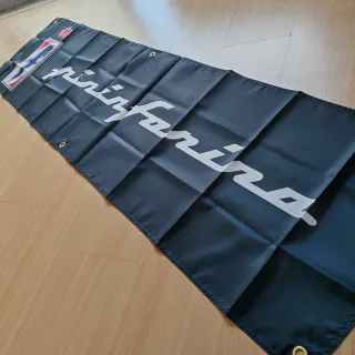Bandeira Pininfarina 180x45 cm, preto