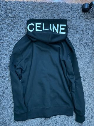 Sudadera Celine Negra con Cremallera