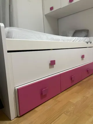 Armario, cama nido y escritorio juvenil