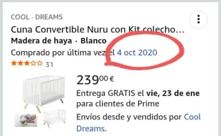 Cuna Convertible + colchón regalo