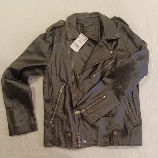 Chaqueta de cuero Zara Talla L