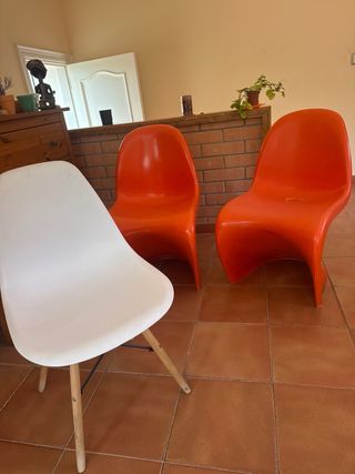 2 Sillón Silla diseño Polipropileno Naranja
