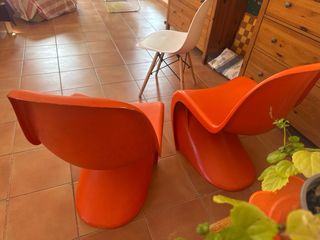2 Sillón Silla diseño Polipropileno Naranja