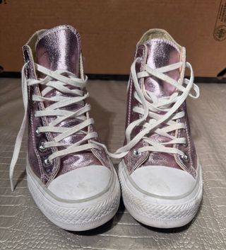 Zapatillas Converse All Star rosas y blancas