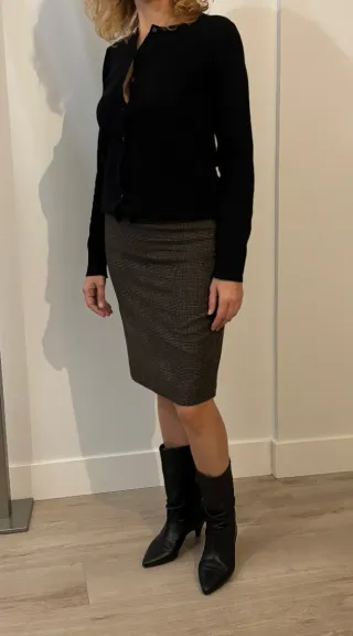 Falda de traje Mango Suit Talla 36 Tonos marrones