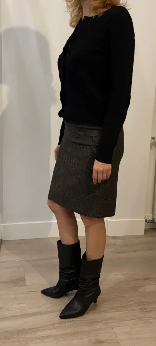 Falda de traje Mango Suit Talla 36 Tonos marrones