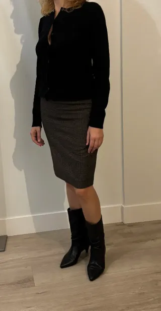 Falda de traje Mango Suit Talla 36 Tonos marrones