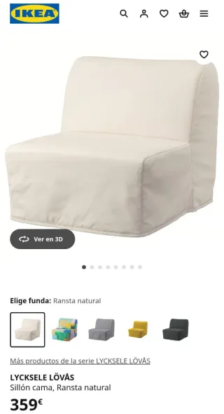 Sillón-cama IKEA LYCKSELE LÖVÅS Blanco