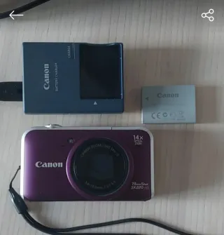 Cámara Canon PowerShot SX220 HS Morado/Plata