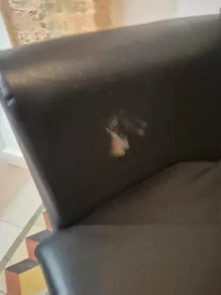 Butaca Ikea en ecopiel negra