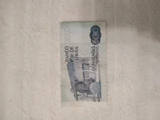 Lote 2 Billetes Antiguos España 500 y 25 Pesetas