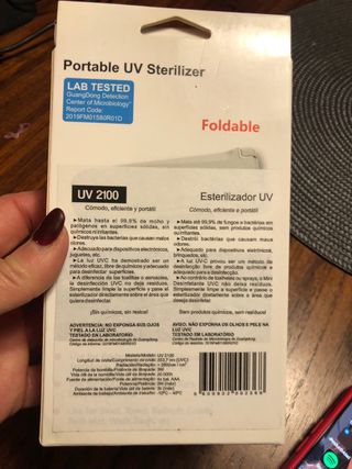 Esterilizador UV Portátil 99.9%