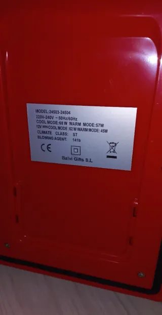 Mini Frigorífico Balvi Rojo Vintage