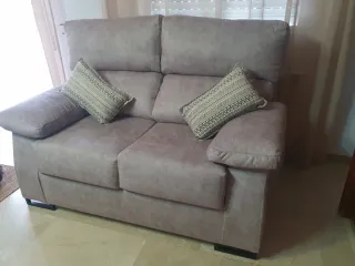 Conjunto Sofás 3+2 Tela Beige/Gris