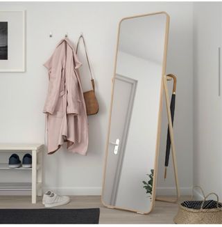 Espejo de pie madera y cristal