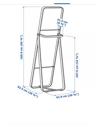 Espejo de pie madera y cristal