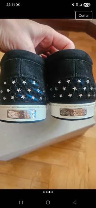 Zapatillas Jimmy Choo Negro y Plata