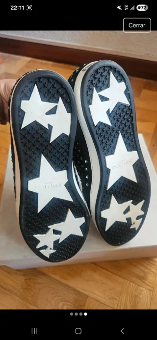 Zapatillas Jimmy Choo Negro y Plata
