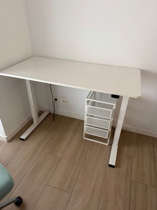 Mesa escritorio elevable + Cajonera metálica