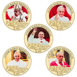 VATICANO COLECCIÓN DE 5 MONEDAS DE EL PAPA
