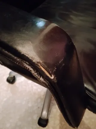 Silla giratoria de oficina de piel