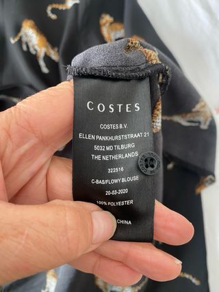 Camisa Diseño Leopardo Negra