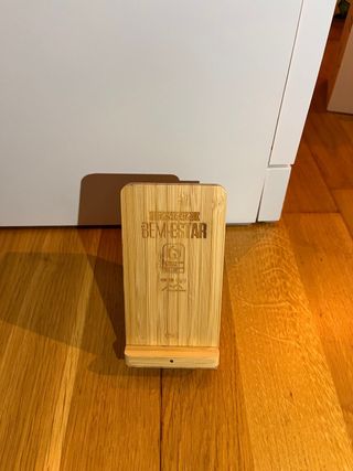 Organizador Secretária Bambu c/ Carregador Wireles