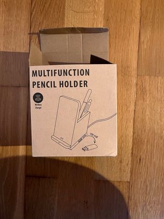 Organizador Secretária Bambu c/ Carregador Wireles