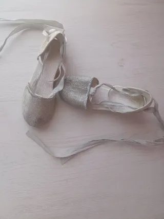 Alpargatas falleras niña plateadas