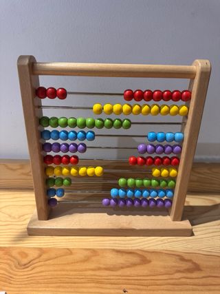 Tabla madera para contar números