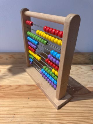 Tabla madera para contar números