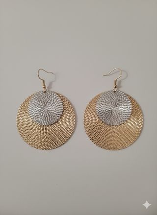 Orecchini pendenti a doppio disco