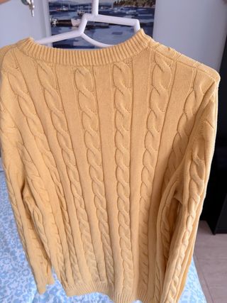 Jersey Zara trenzado amarillo hombre