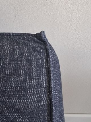 Divano 3 posti blu jeans tessuto