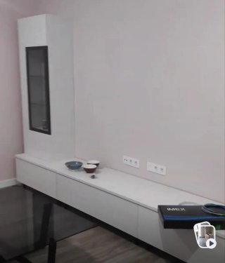 Conjunto de muebles de salón 3 cajones más vitrina