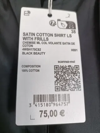 Camisa Coptoir des cotonniers Talla M Negra