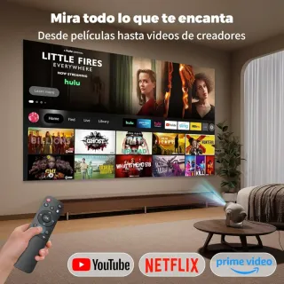 Proyector Portátil 1080P/4K/8K WiFi Blanco