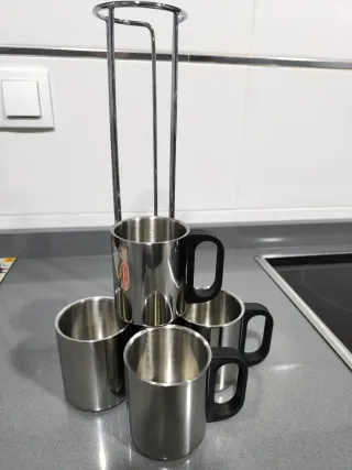 Tazas de acero inoxidable apilables