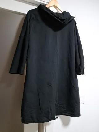 Sudadera oversize negra talla 44 100% algodón