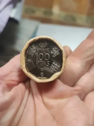 Cartucho 25 monedas 100 ptas. 1975