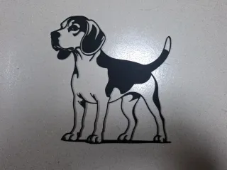 Decorazione Beagle Line Art in PLA